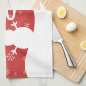 Witte Kerst Winter Wonderland Snowman Tree Theedoek (Quarter Fold)