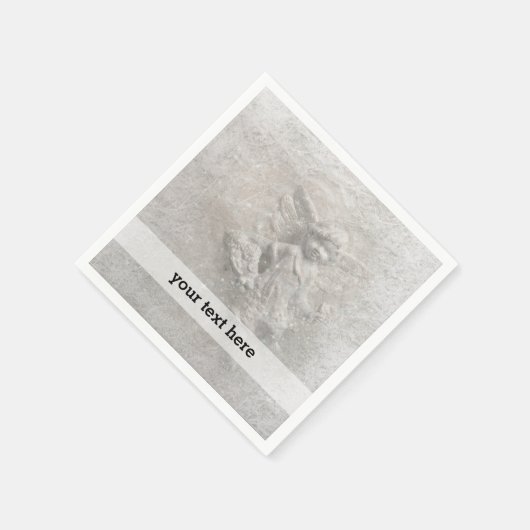 Witte kerstagel servetten (Hoek)