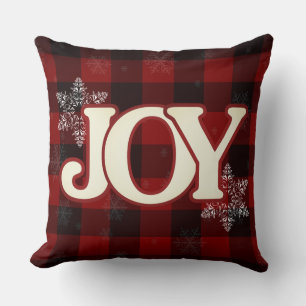 Witte kerstavond Elegant Red buffalo plaid Kussen