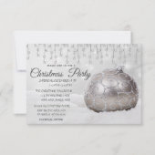 Witte kerstbal, lichte kerst van het Bedrijf Kaart (Voorkant)