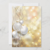 Witte kerstbalken en gespannen kralen kaart (Achterkant)