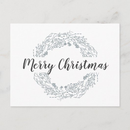 Witte kerstbessen wintervakantie briefkaart (Voorkant)