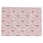 Witte kerstbomen en kerstmis groot cadeauzakje (Achterkant)