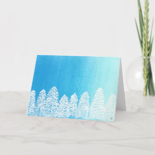 Witte kerstbomen feestdagen kaart