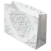 Witte kerstbomen groot cadeauzakje (Achterkant Gekanteld)