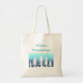 Witte kerstbomen in een winterland tote bag (Voorkant)