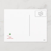 Witte Kerstbomen met Groene Achtergrond Feestdagenkaart (Achterkant)