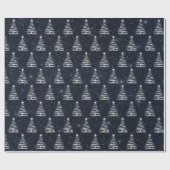 witte kerstboom cadeaupapier (Vlak)