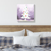 Witte kerstboom canvas afdruk (Insitu (Slaapkamer))