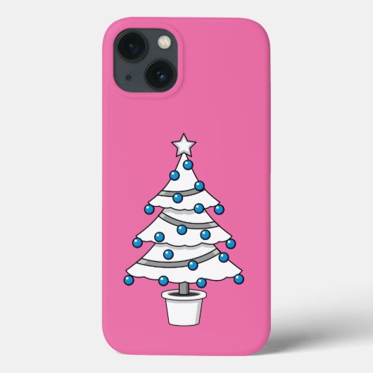 Witte kerstboom Case-Mate iPhone case (Achterkant)