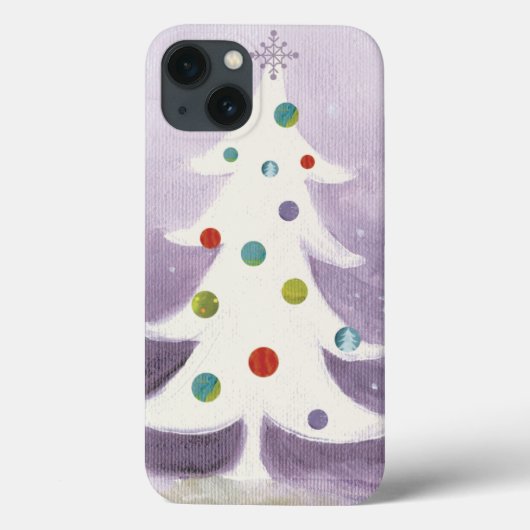 Witte kerstboom Case-Mate iPhone case (Achterkant)