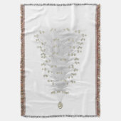 Witte kerstboom Cozy Throw Blanket Deken (Voorkant Verticaal)