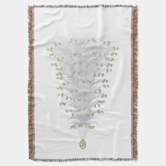 Witte kerstboom Cozy Throw Blanket Deken (Voorkant Verticaal)