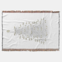 Witte kerstboom Cozy Throw Blanket