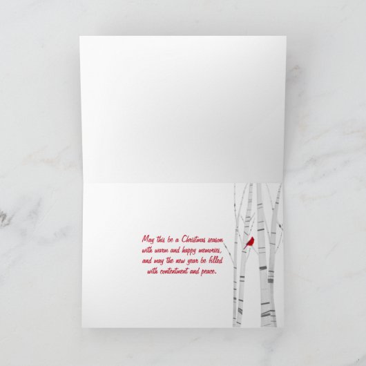 Witte kerstboom en blauwe kaart (Binnen)