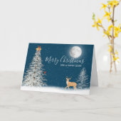 Witte kerstboom en bruistekaart kaart (Gele Bloem)