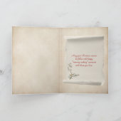 witte kerstboom en muziek feestdagen kaart (Binnen)