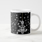  witte kerstboom en sneeuwvlokken grote koffiekop (Rechts)