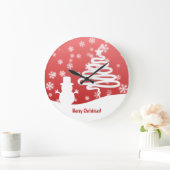 Witte kerstboom en Snowman Grote Klok (Huis)