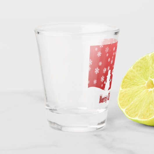 Witte kerstboom en Snowman Shot Glas (Links)