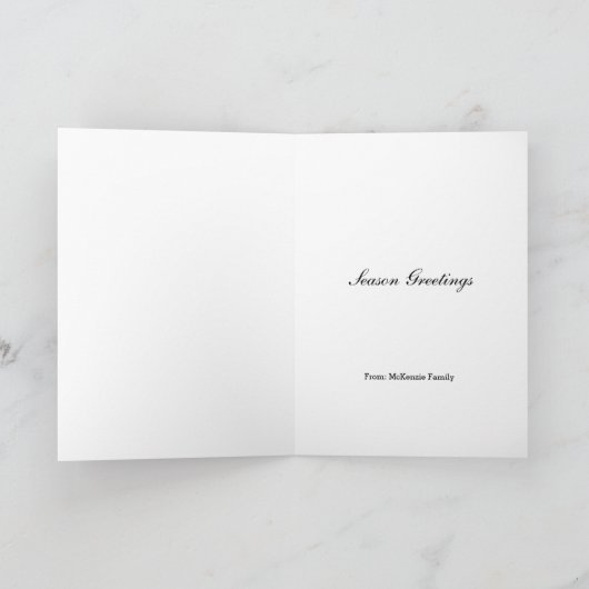 Witte kerstboom feestdagen kaart (Binnen)