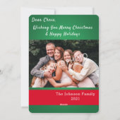 Witte Kerstboom Foto Kerstkaarten Feestdagenkaart (Achterkant)