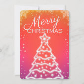 Witte Kerstboom Foto Kerstkaarten Kaart (Voorkant)