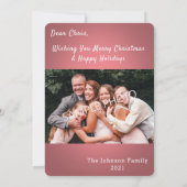 Witte kerstboom Foto-Wenskaarten Kaart (Achterkant)