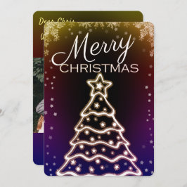 Witte kerstboom Foto-Wenskaarten Kaart