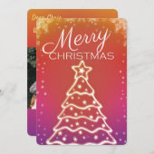 Witte kerstboom Foto-Wenskaarten Kaart (Voorkant / Achterkant)