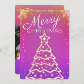 Witte kerstboom Foto-Wenskaarten Kaart (Voorkant / Achterkant)