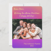 Witte kerstboom Foto-Wenskaarten Kaart (Achterkant)