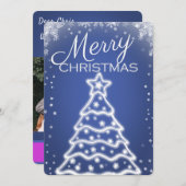 Witte kerstboom Foto-Wenskaarten Kaart (Voorkant / Achterkant)