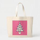 Witte Kerstboom Grote Tote Bag (Voorkant)
