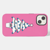 Witte Kerstboom iPhone Hoesje (Achterkant horizontaal)