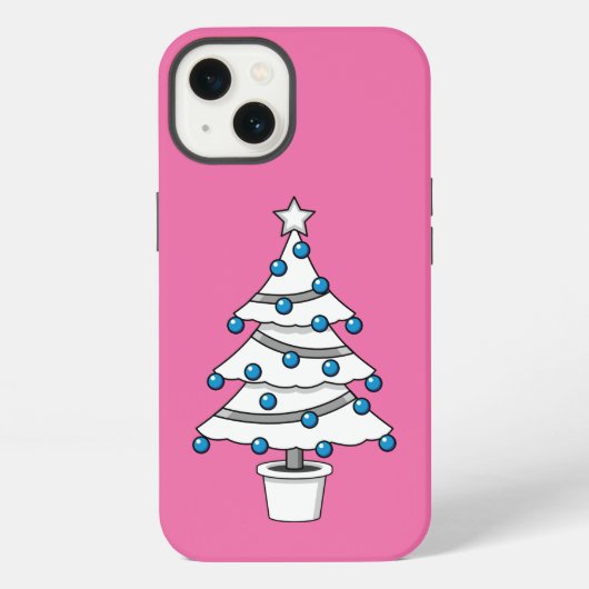 Witte Kerstboom iPhone Hoesje (Achterkant)