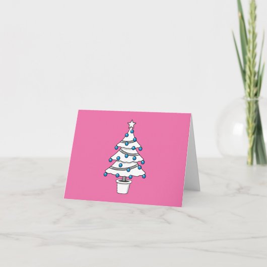 Witte Kerstboom Kaart (Voorkant)