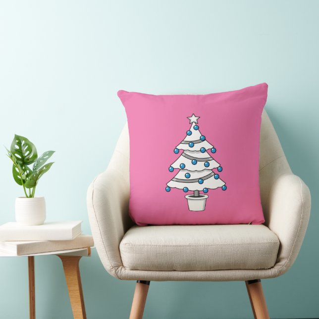 Witte kerstboom kussen (Stoel)