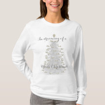 Witte kerstboom Lange hoes Knit Bovenkant