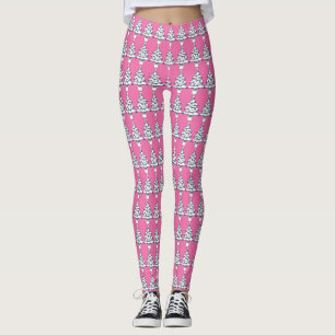 Witte kerstboom leggings