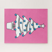 Witte kerstboom legpuzzel (Horizontaal)