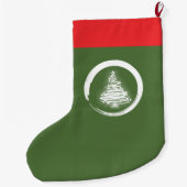 Witte kerstboom met Enso Grote Kerstsok (Achterkant)