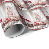 Witte kerstboom met geschenken cadeaupapier (Rol Hoek)