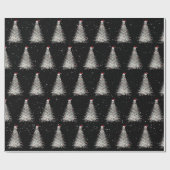 Witte kerstboom met Santa Hat Cadeaupapier (Vlak)