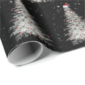 Witte kerstboom met Santa Hat Cadeaupapier (Rol Hoek)