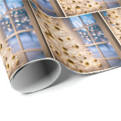 Witte kerstboom met verlichting cadeaupapier (Rol Hoek)