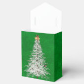witte kerstboom met vogel en belletjes bedankdoosjes (Geopend)