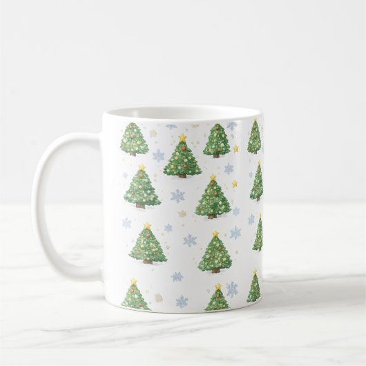 Witte Kerstboom Mok (Links)