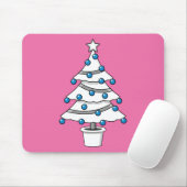 Witte kerstboom muismat (Met muis)
