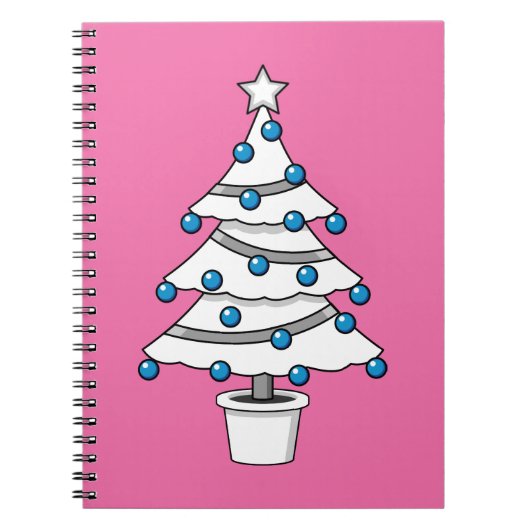 Witte kerstboom notitieboek (Voorkant)
